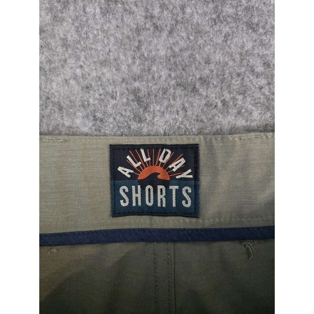 Faherty All Day Shorts Drawstring Men’s 38 Green Stretch 6